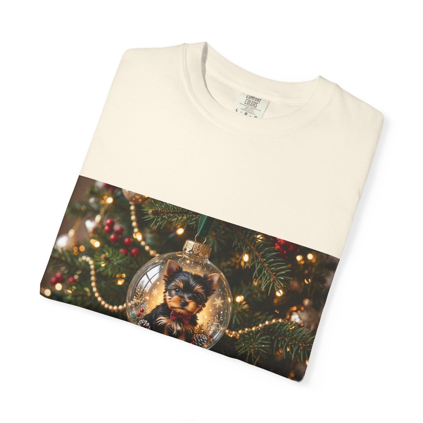 Christmas Tree Ornament Photo T-Shirt — Holiday Lights & Bauble Graphic Tee