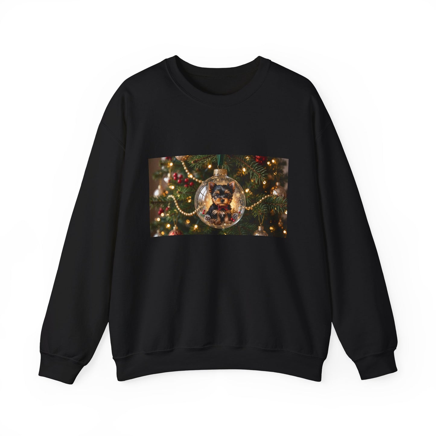Holiday Glass Ornament Sweatshirt — Festive Christmas Tree Globe Design