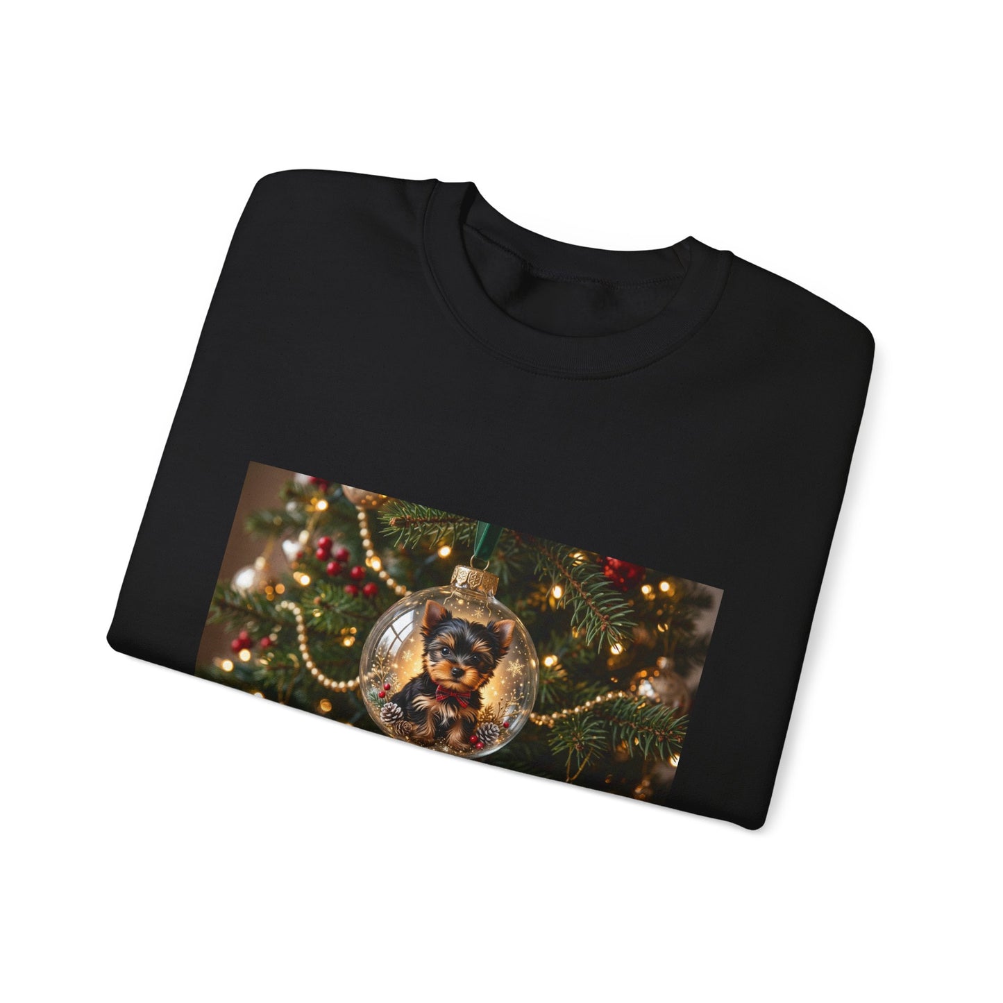 Holiday Glass Ornament Sweatshirt — Festive Christmas Tree Globe Design