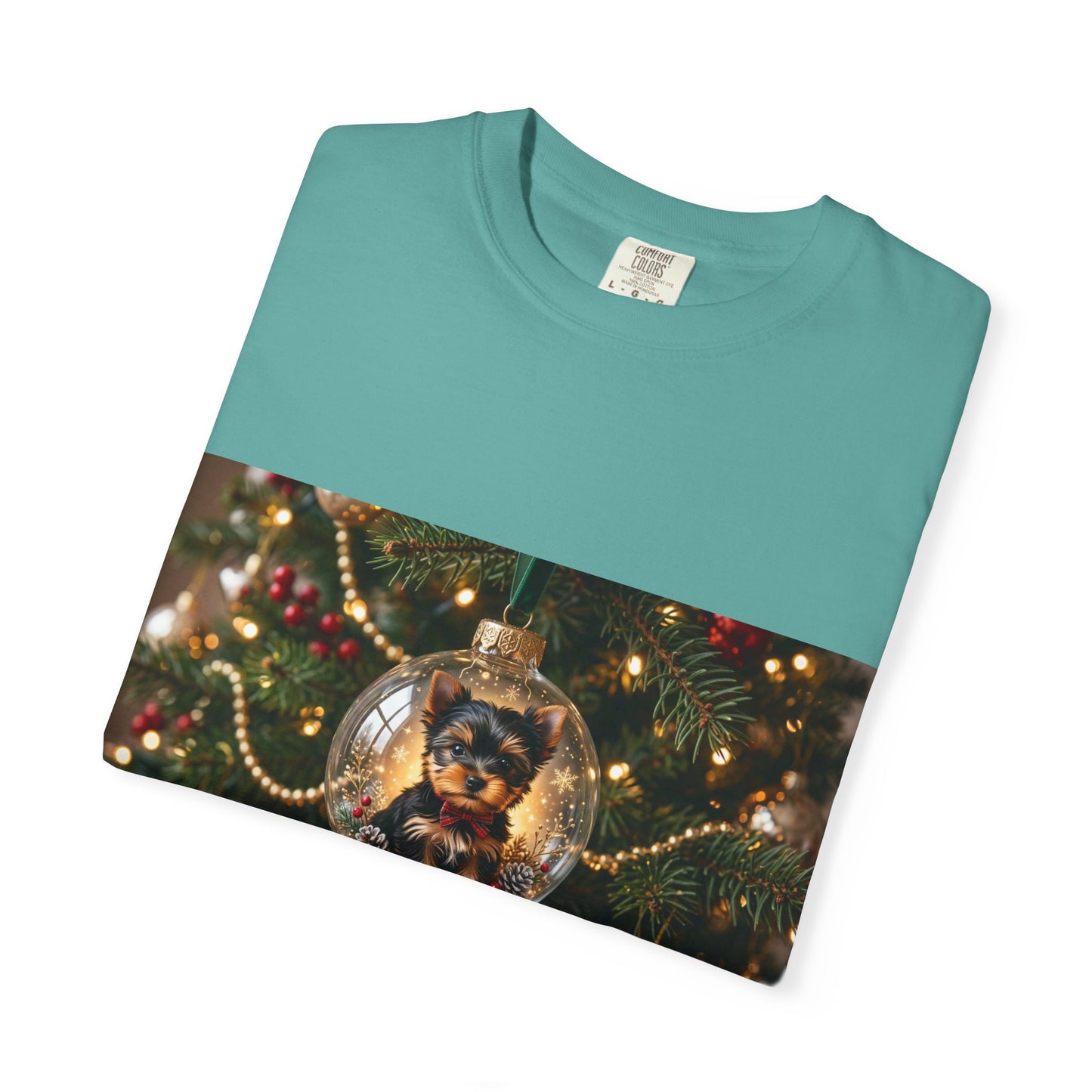 Christmas Tree Ornament Photo T-Shirt — Holiday Lights & Bauble Graphic Tee