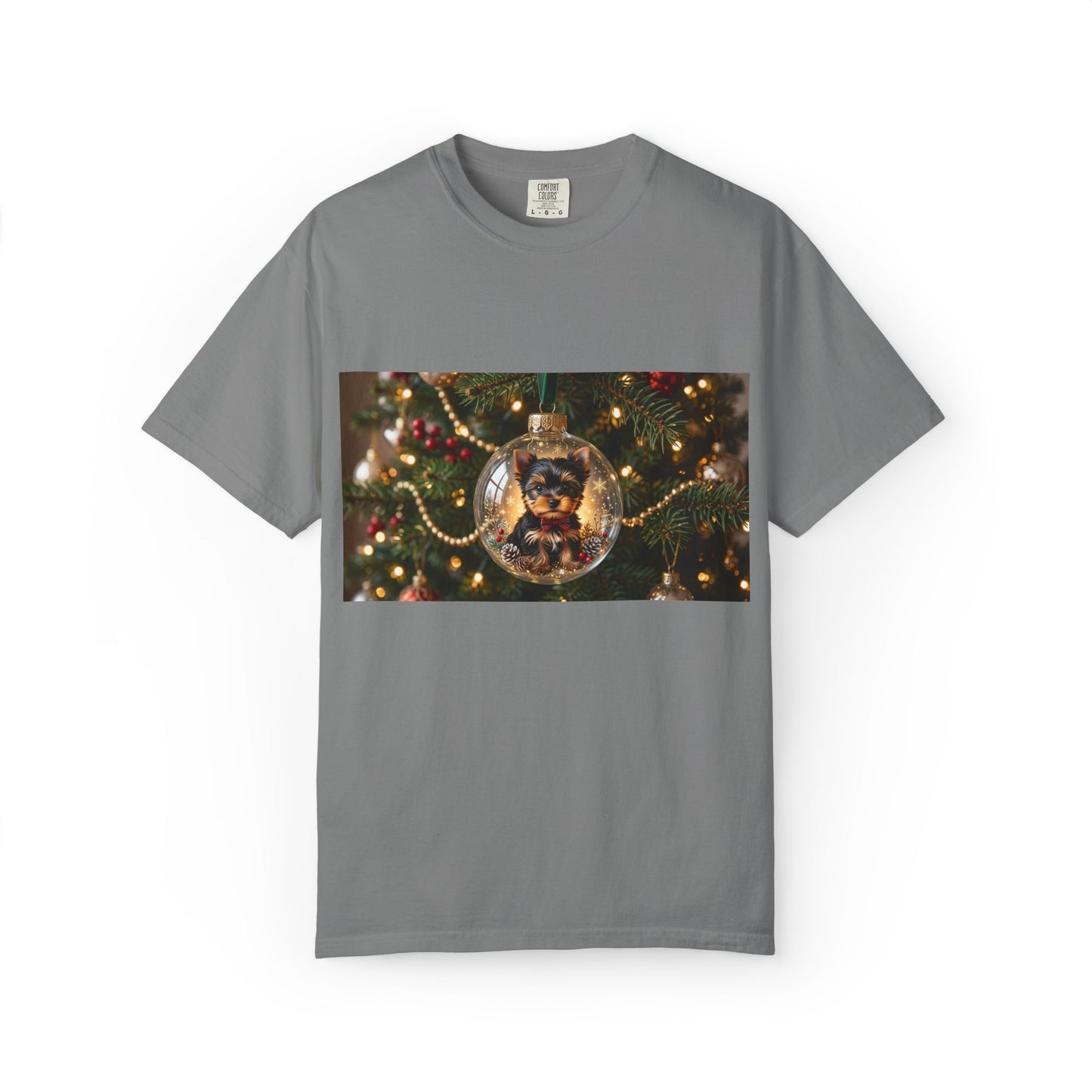 Christmas Tree Ornament Photo T-Shirt — Holiday Lights & Bauble Graphic Tee