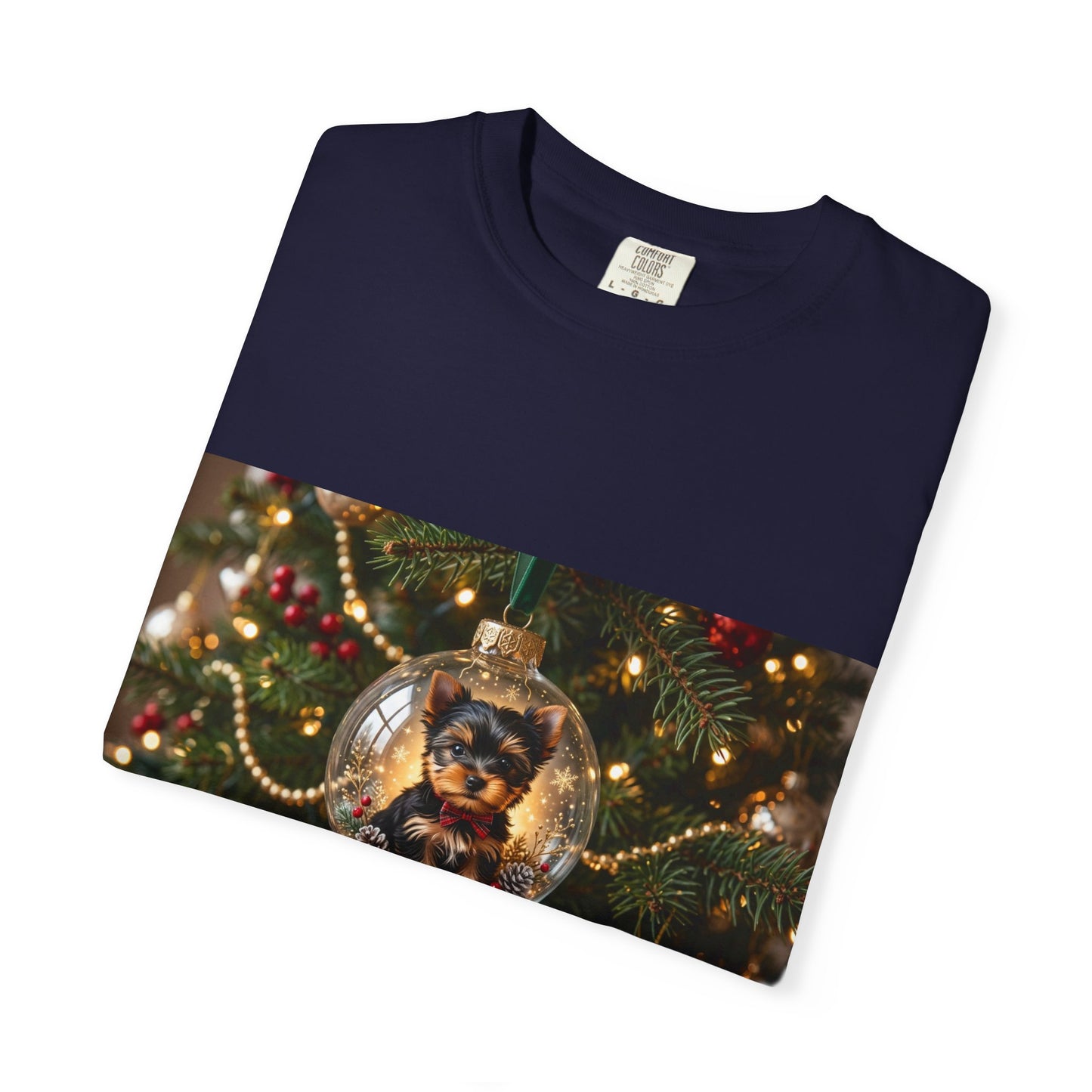 Christmas Tree Ornament Photo T-Shirt — Holiday Lights & Bauble Graphic Tee