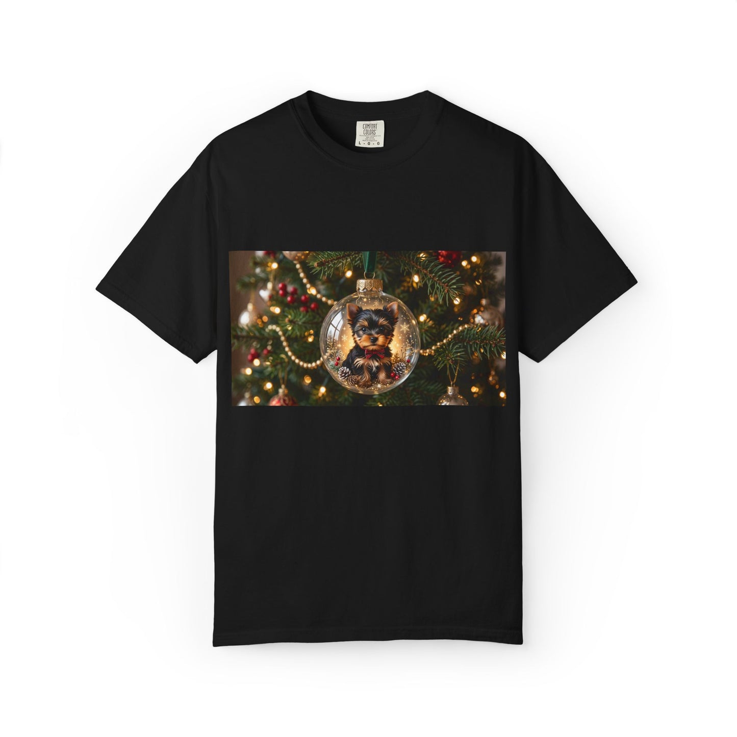 Christmas Tree Ornament Photo T-Shirt — Holiday Lights & Bauble Graphic Tee
