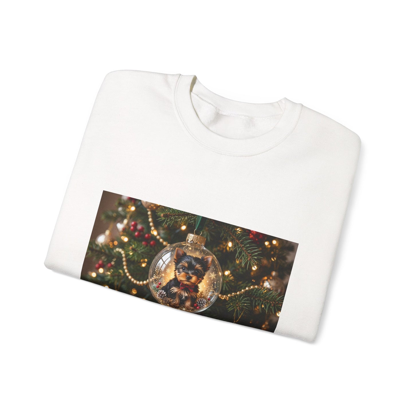 Holiday Glass Ornament Sweatshirt — Festive Christmas Tree Globe Design