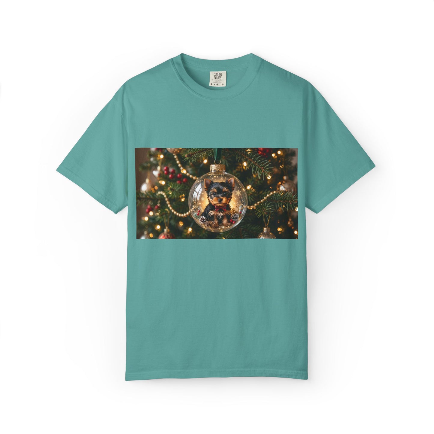 Christmas Tree Ornament Photo T-Shirt — Holiday Lights & Bauble Graphic Tee