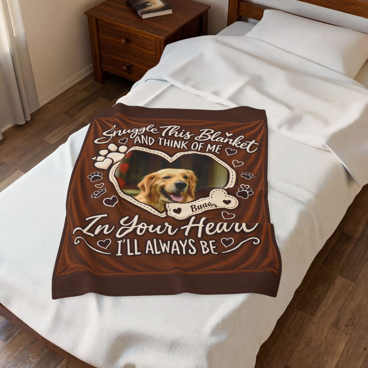 Personalized Pet Memorial Blanket | Custom Photo & Name