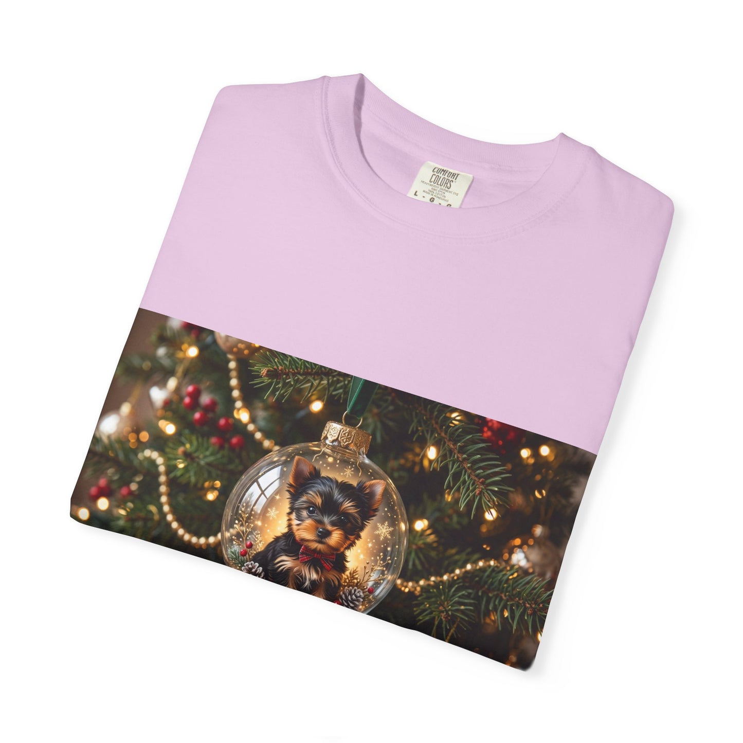 Christmas Tree Ornament Photo T-Shirt — Holiday Lights & Bauble Graphic Tee