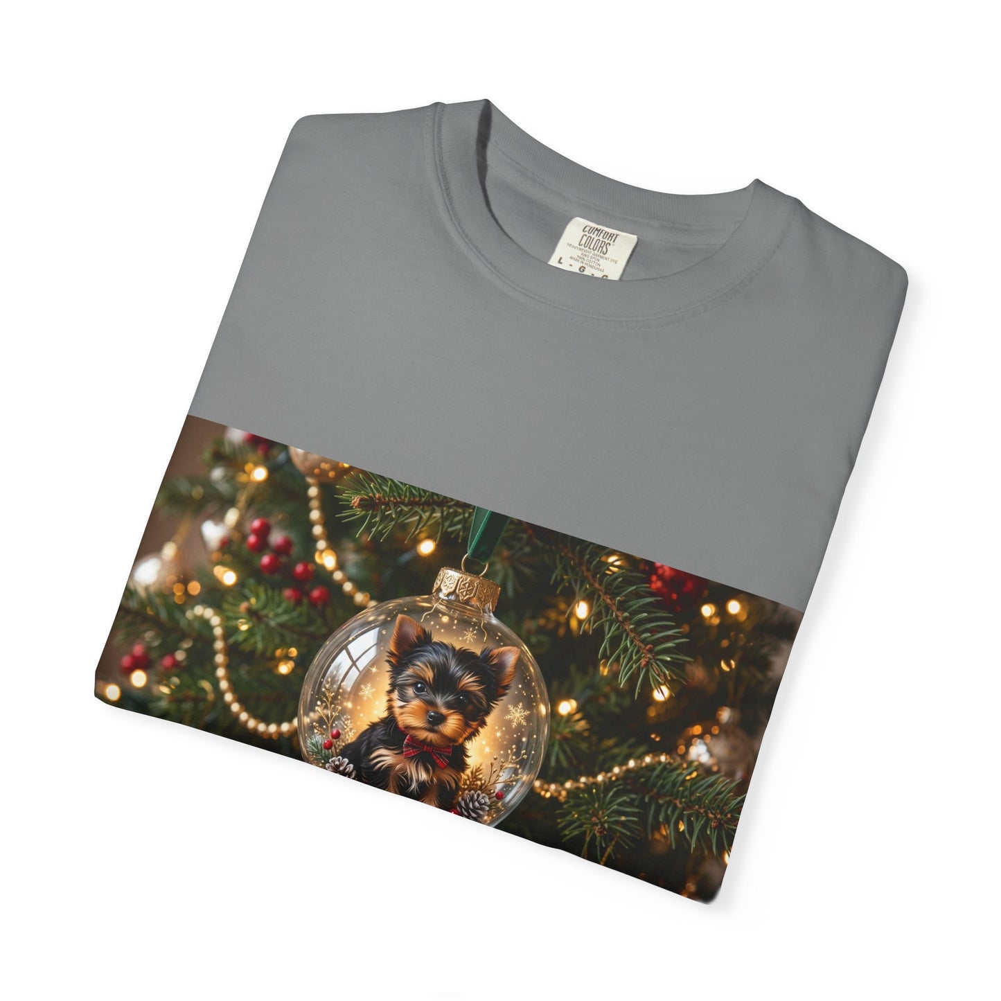 Christmas Tree Ornament Photo T-Shirt — Holiday Lights & Bauble Graphic Tee