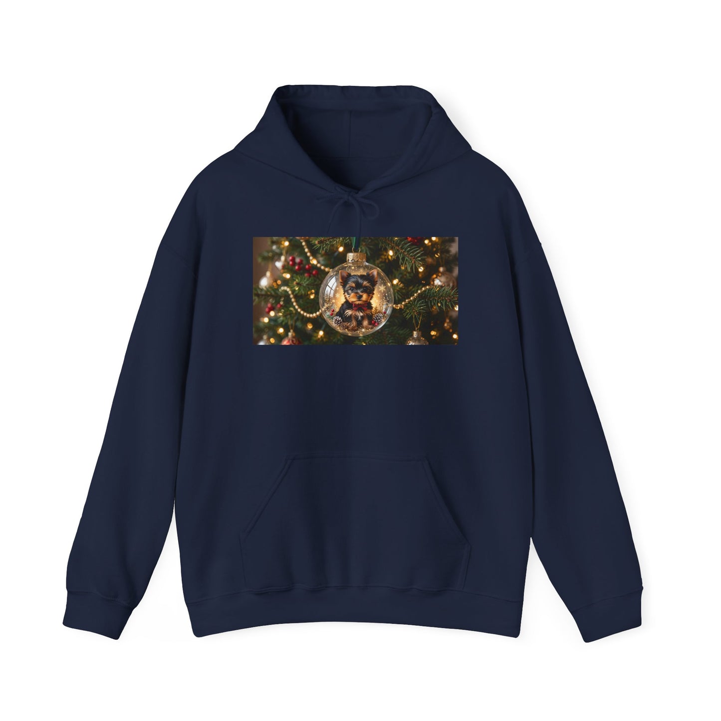 Christmas Ornament Hoodie — Holiday Sweatshirt, Cozy Christmas Gift for Her, Festive Glass Bauble Sweater