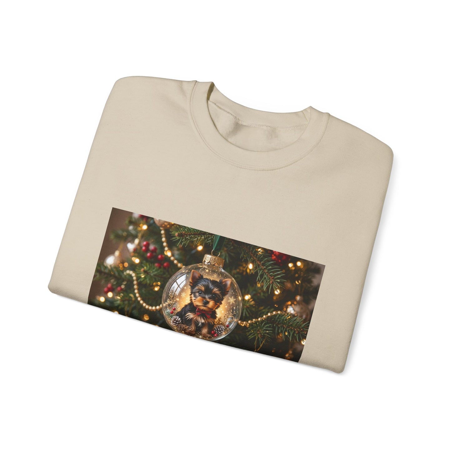Holiday Glass Ornament Sweatshirt — Festive Christmas Tree Globe Design