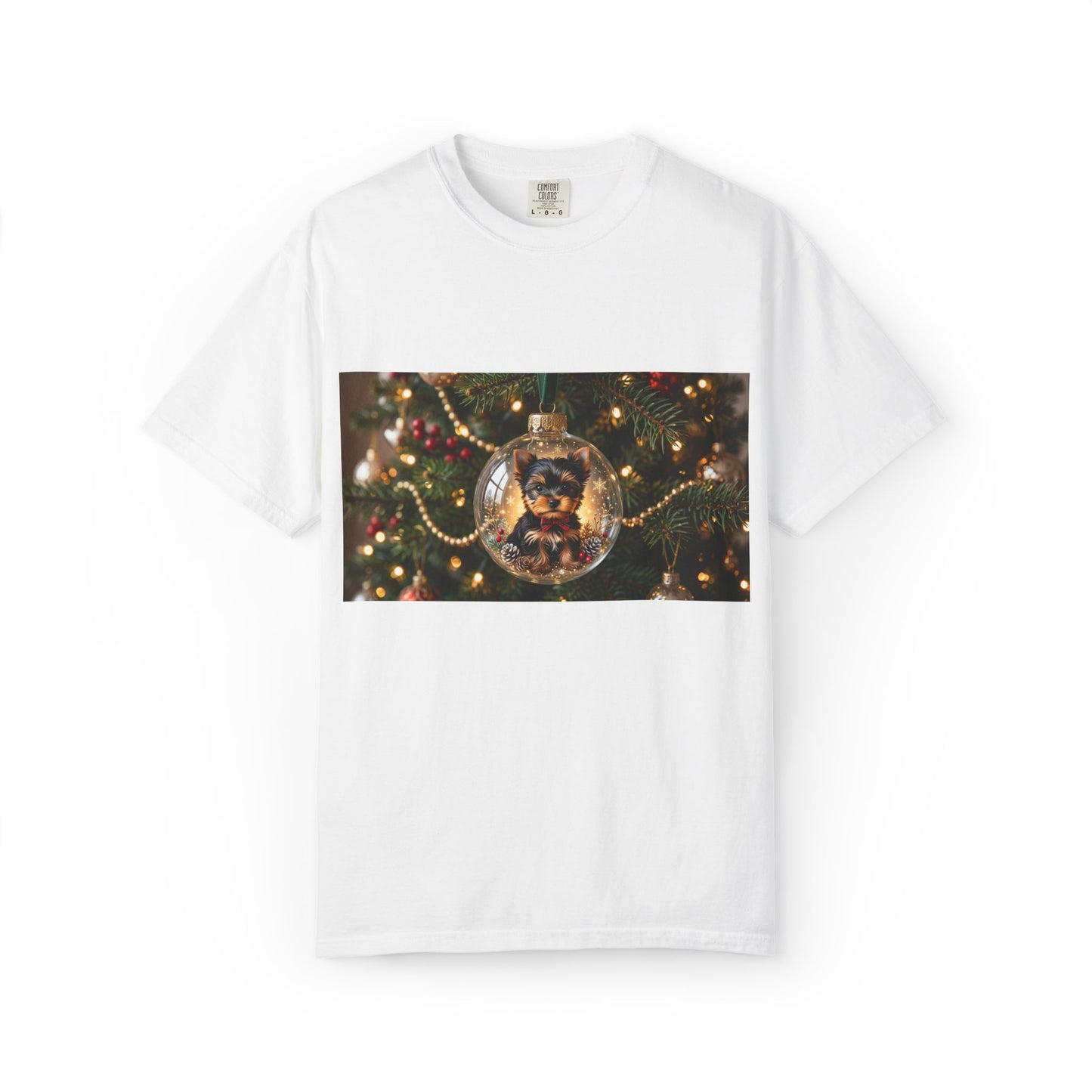 Christmas Tree Ornament Photo T-Shirt — Holiday Lights & Bauble Graphic Tee