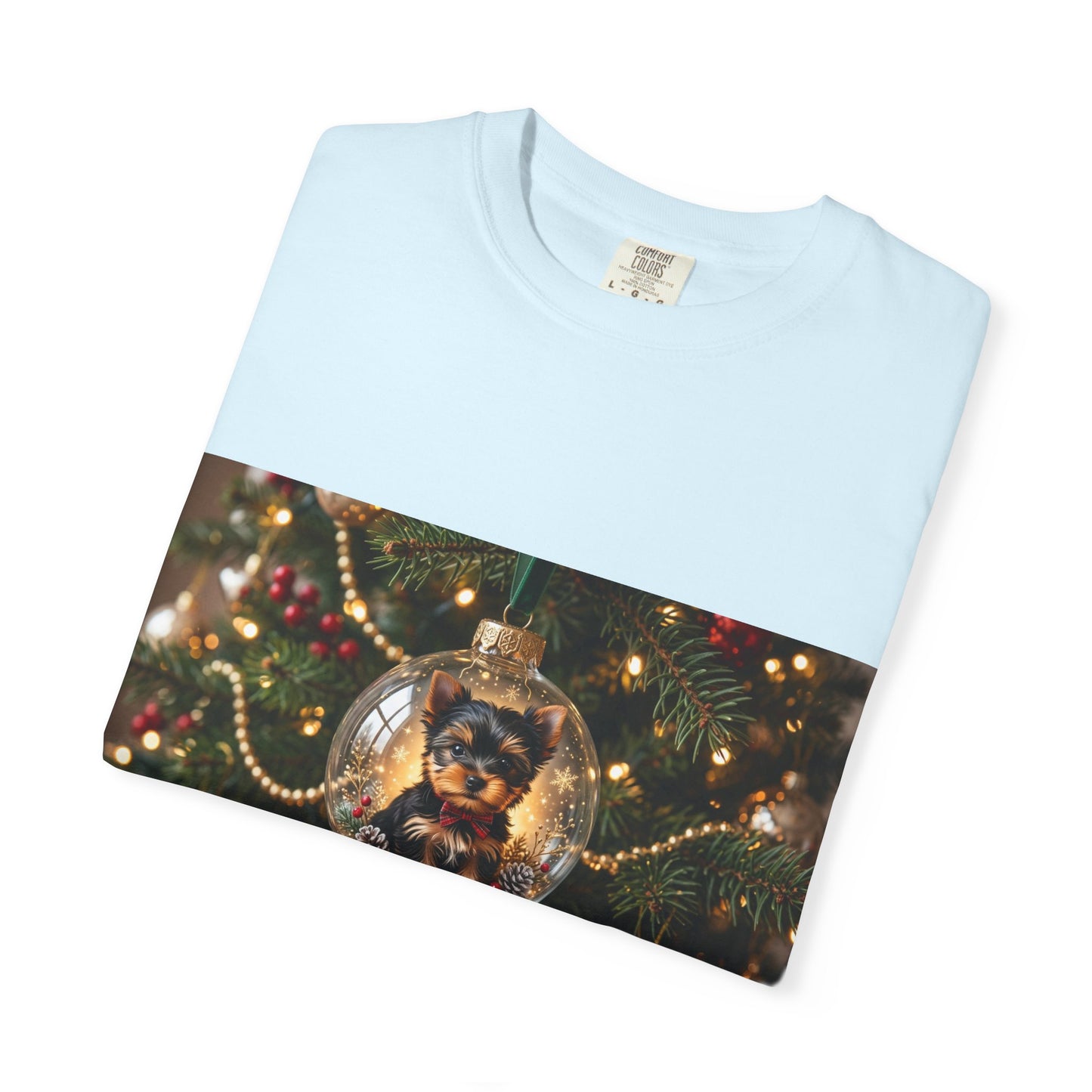 Christmas Tree Ornament Photo T-Shirt — Holiday Lights & Bauble Graphic Tee