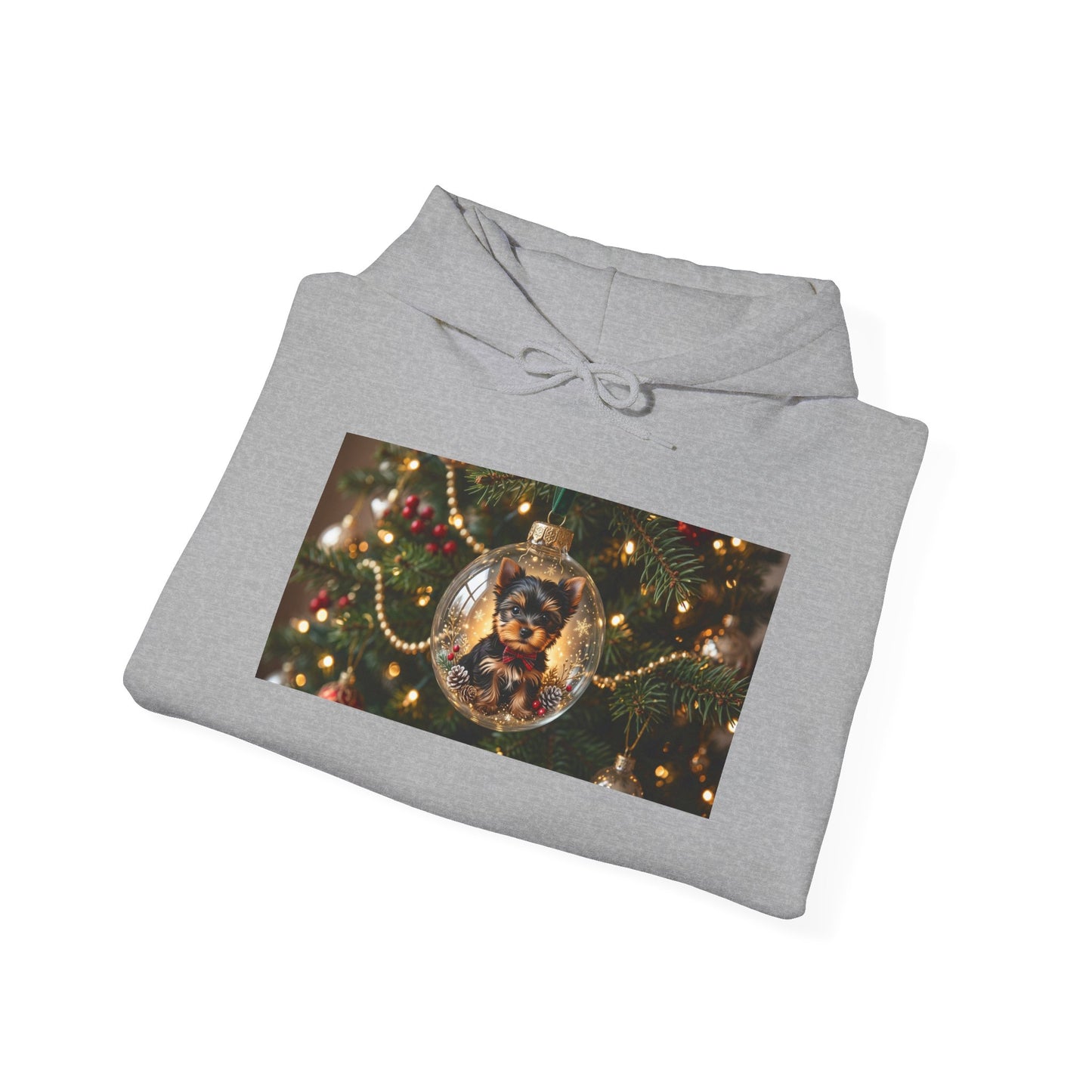 Christmas Ornament Hoodie — Holiday Sweatshirt, Cozy Christmas Gift for Her, Festive Glass Bauble Sweater