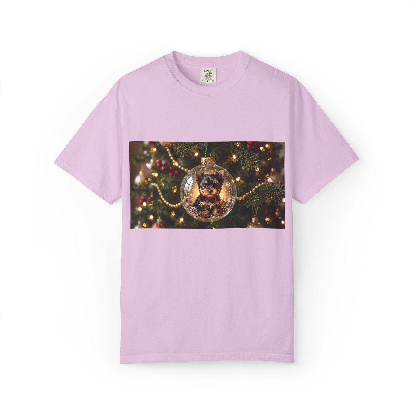 Christmas Tree Ornament Photo T-Shirt — Holiday Lights & Bauble Graphic Tee