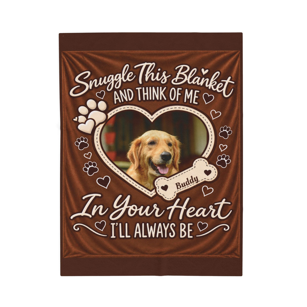 Personalized Pet Memorial Blanket | Custom Photo & Name
