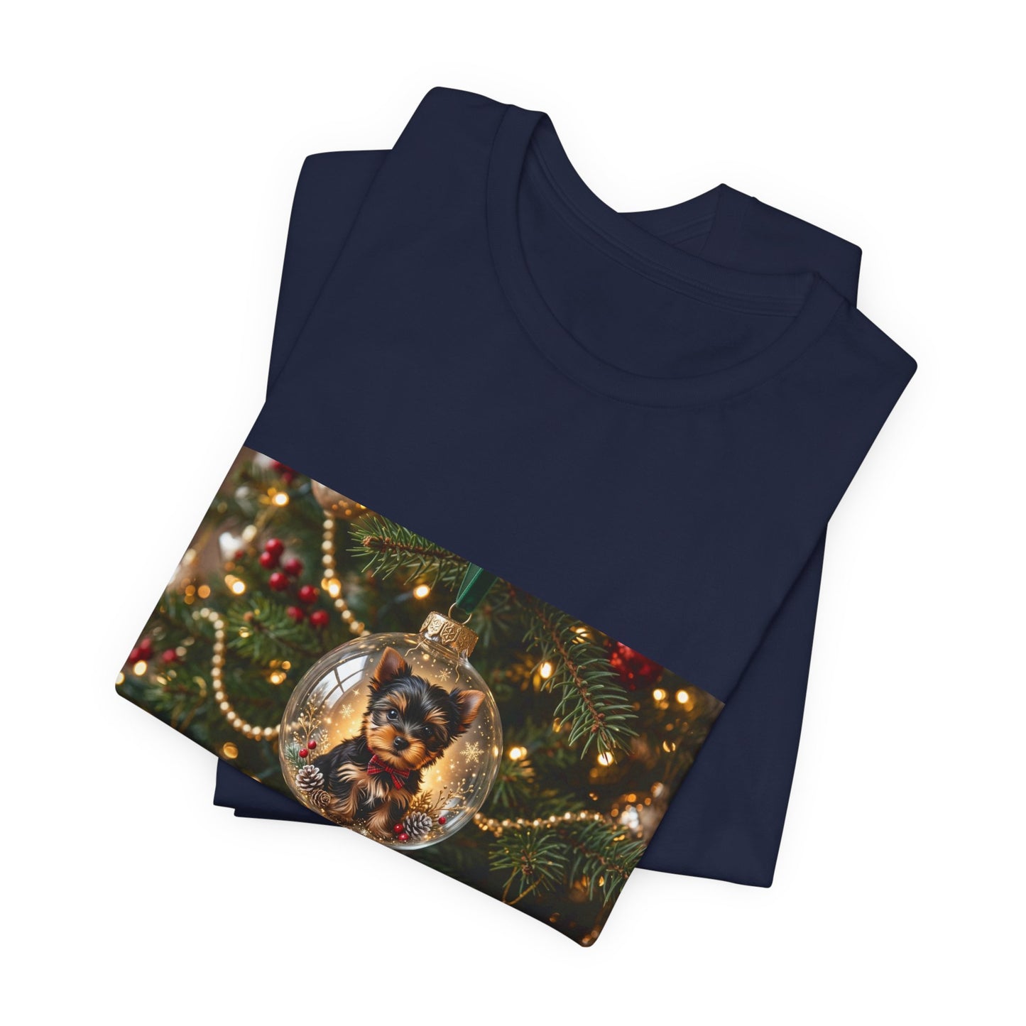 Christmas Ornament Cat T‑Shirt — Festive Holiday Cat in Glass Bauble Tee