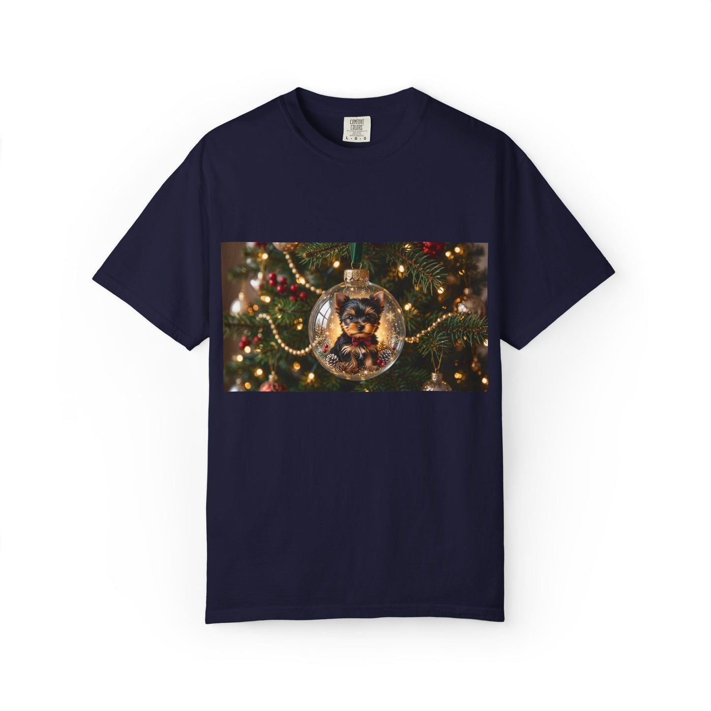 Christmas Tree Ornament Photo T-Shirt — Holiday Lights & Bauble Graphic Tee