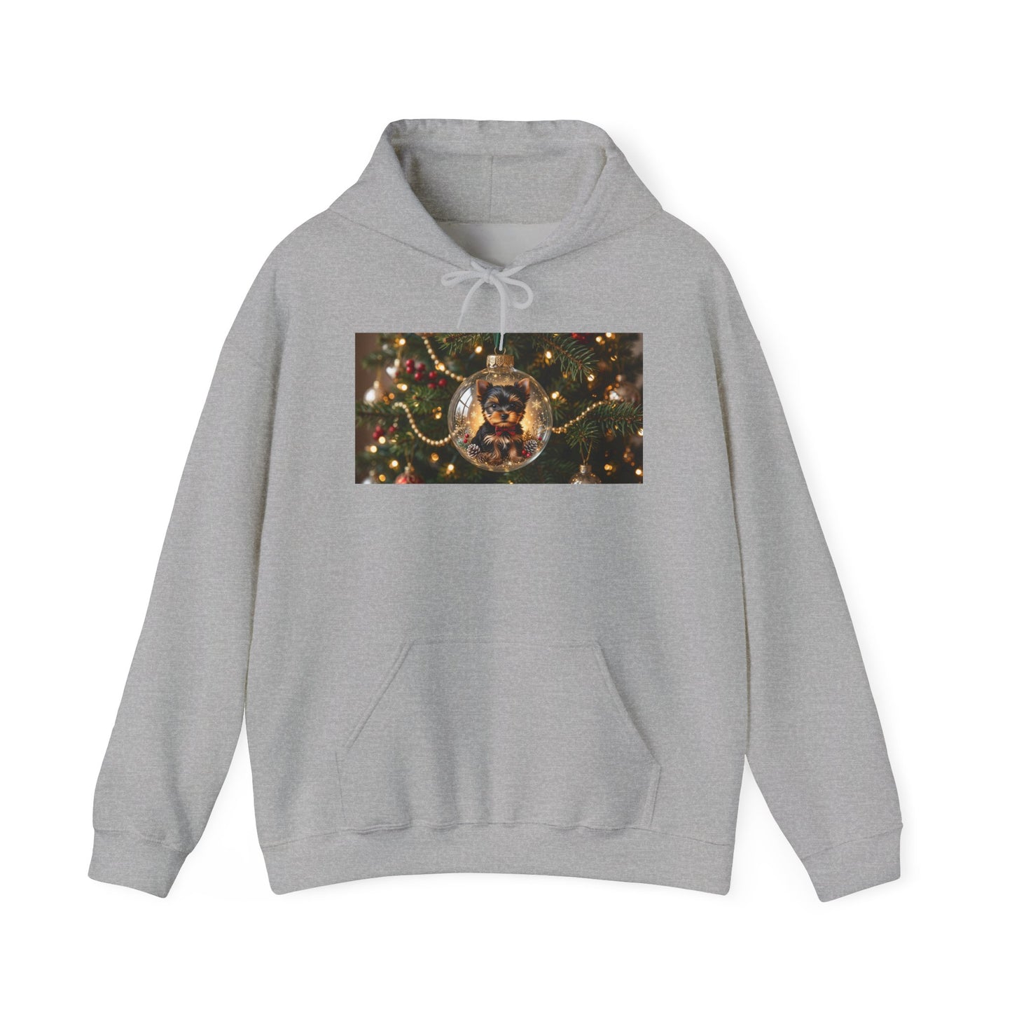 Christmas Ornament Hoodie — Holiday Sweatshirt, Cozy Christmas Gift for Her, Festive Glass Bauble Sweater