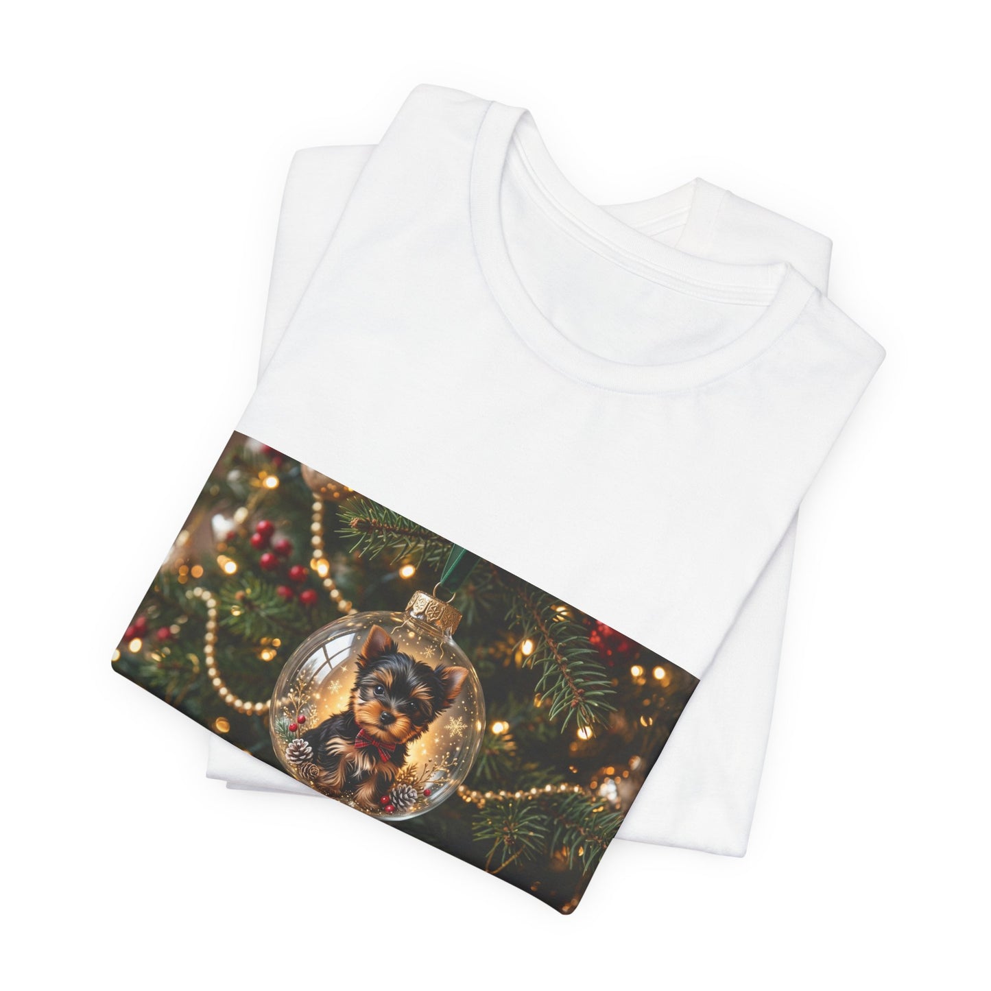 Christmas Ornament Cat T‑Shirt — Festive Holiday Cat in Glass Bauble Tee