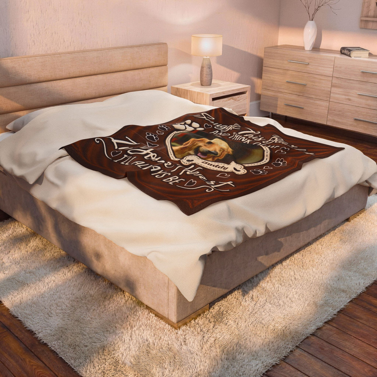 Personalized Pet Memorial Blanket | Custom Photo & Name