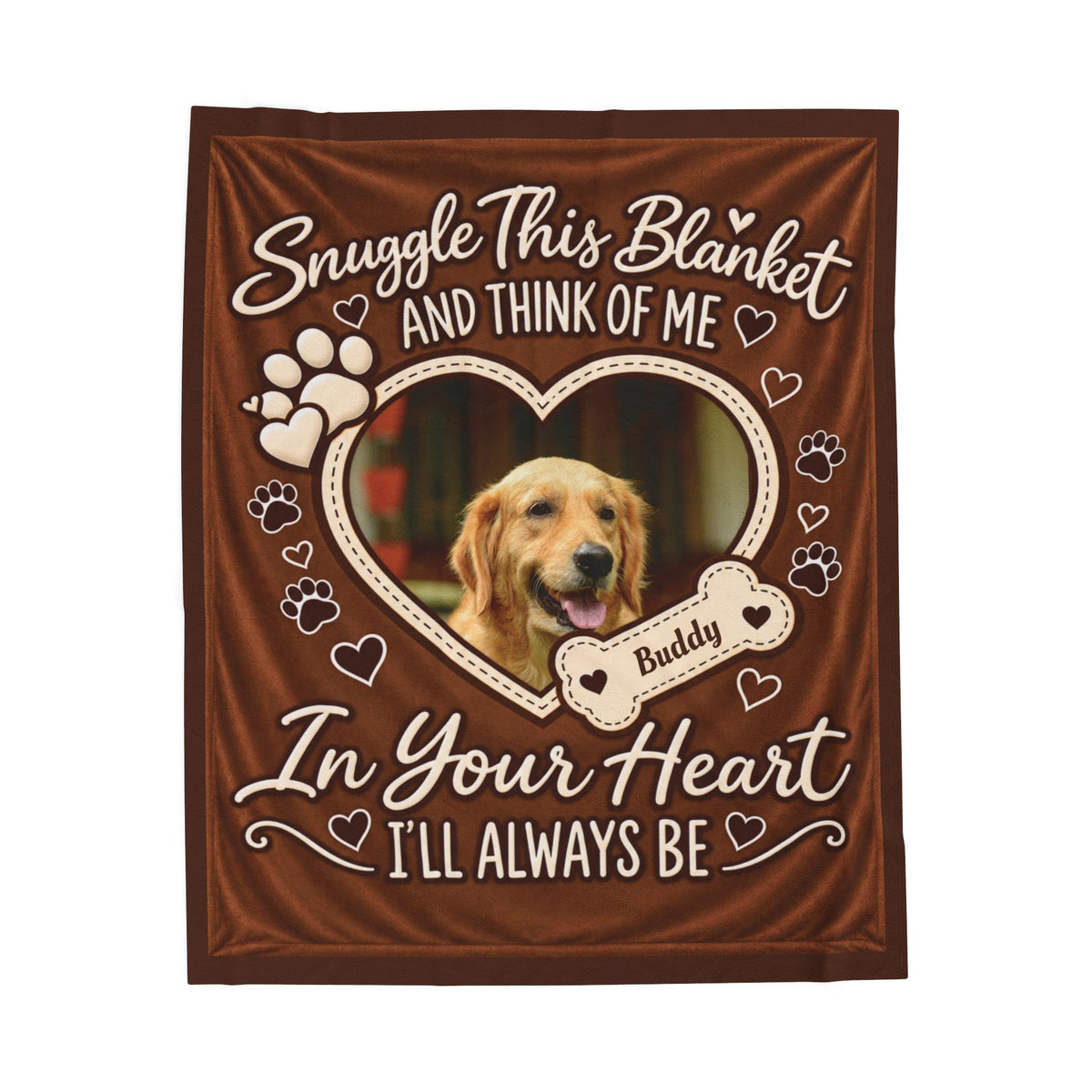 Personalized Pet Memorial Blanket | Custom Photo & Name