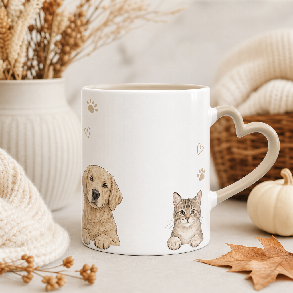 Personalized pet mom mug mockup